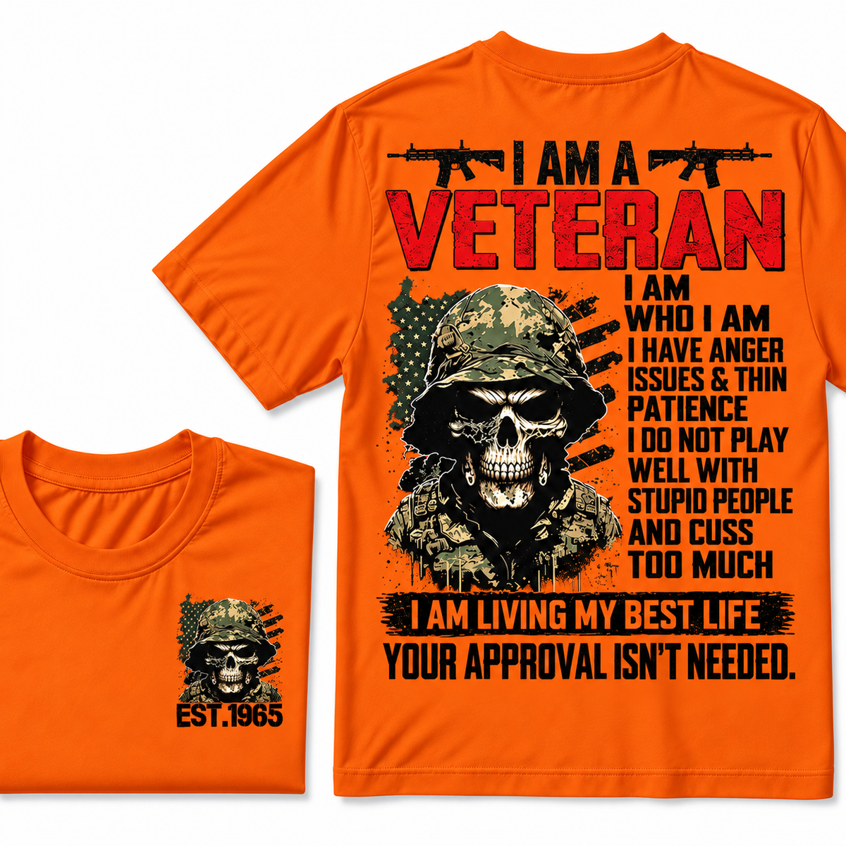 I Am A Veteran I Am Who I Am Custom Year T-shirts